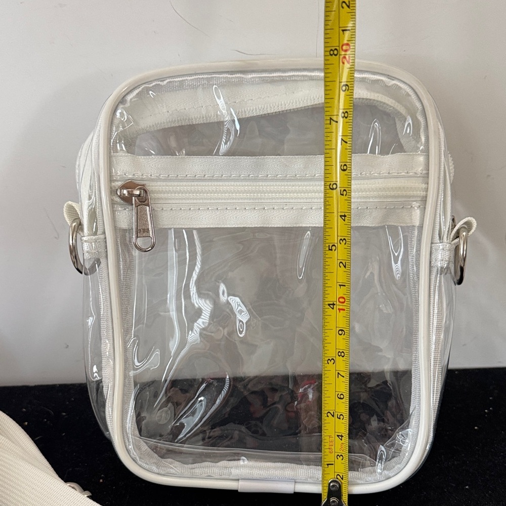 Elegant Black and Cream Women's Handbag plus clear bag -bundle collection set - Picture 13 of 13